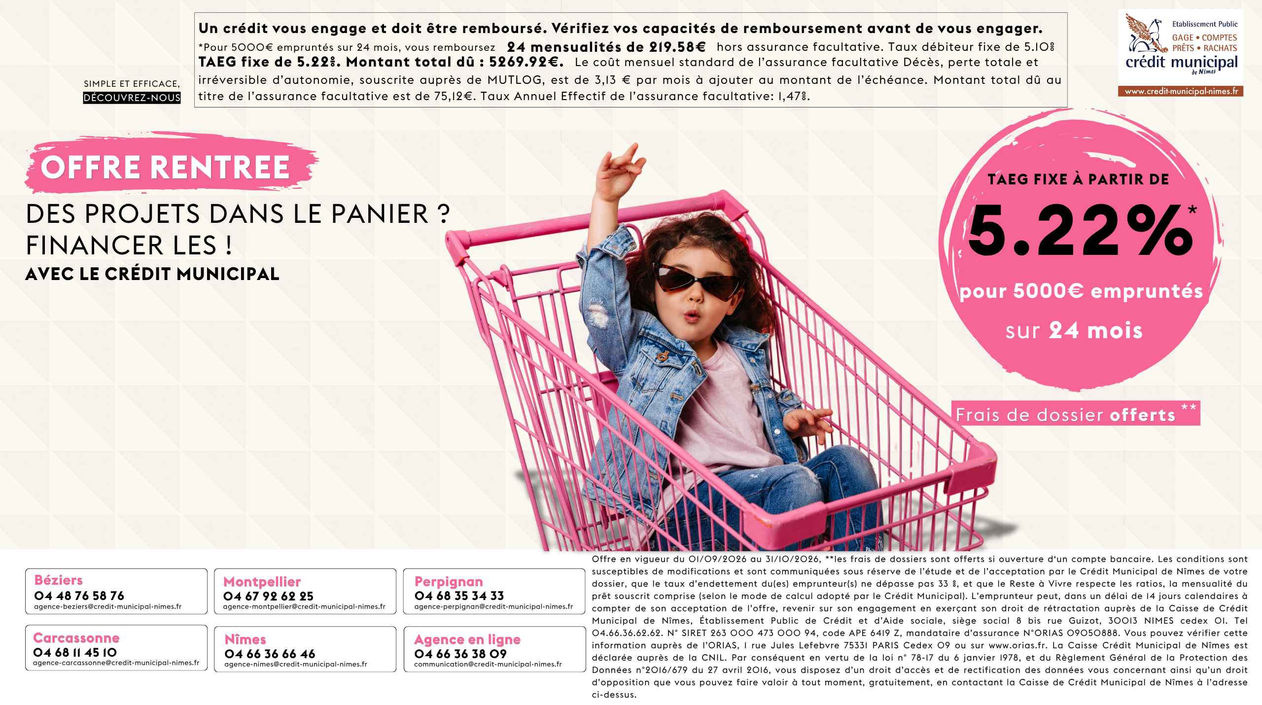 OFFRE RENTREE